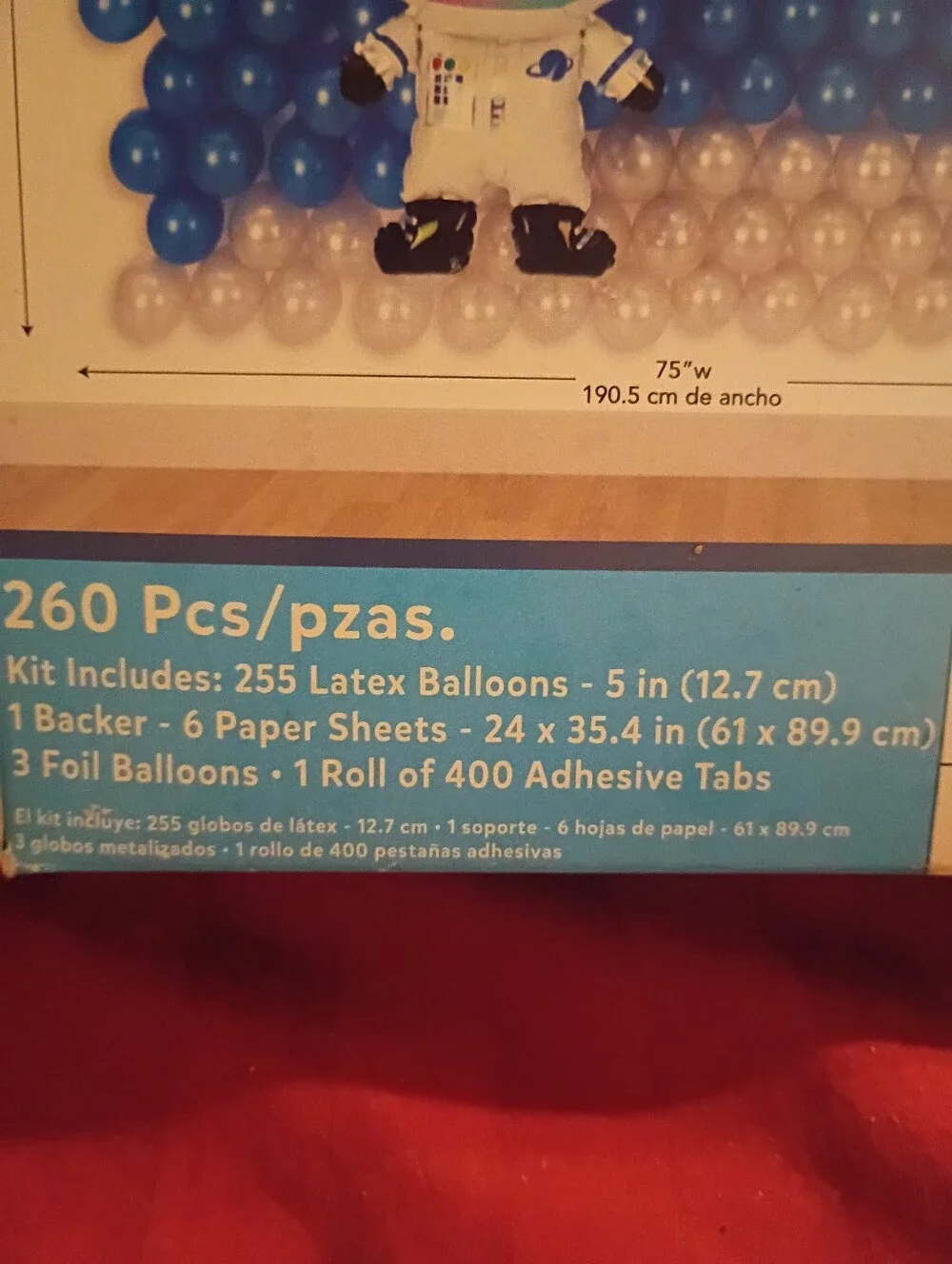 Amscan Balloon Backdrop Kit Space Rocket Theme 260 Pieces